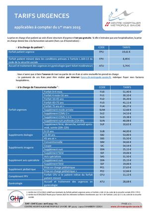 DAF.E.100 : tarifs des urgences_2025-V1
