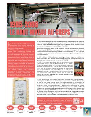 1985-2000 LE HAUT NIVEAU AU CREPS