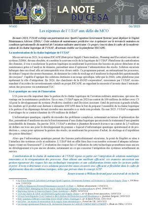LA NOTE DU CESA N°600