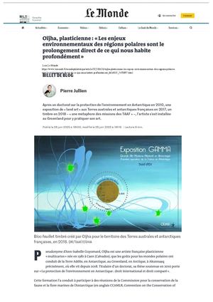 Journal LE MONDE Oïjha, interview