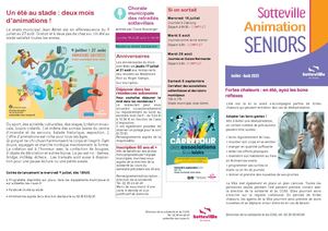 Sotteville Animation Séniors Juillet Aout 2025