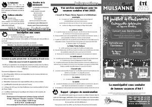 Flash Infos éTé 2025