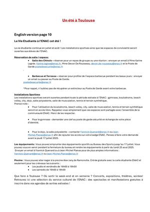 Guide été - Summer guide