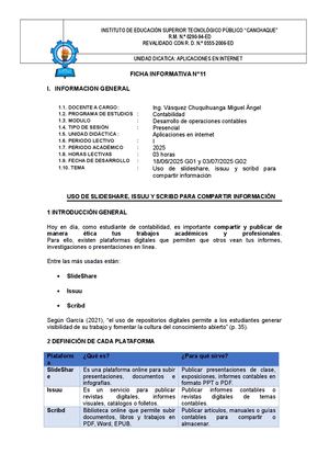 USO DE SLIDESHARE, ISUU, SCRIDB