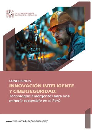 Conferencia: Innovación Inteligente y Ciberseguridad: Tecnologías Emergentes para una Minería Sostenible en el Perú