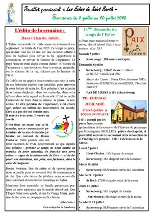 Bulletin Du 6 Au 20 Juillet 2025