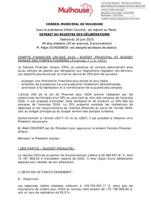 CFU - Délibération 2024