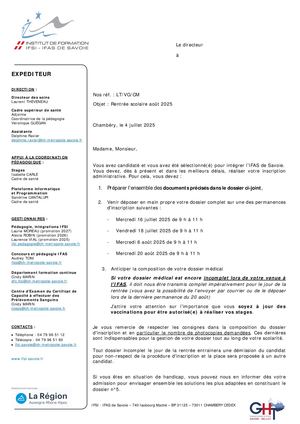 Dossier D'inscription Complet IFAS