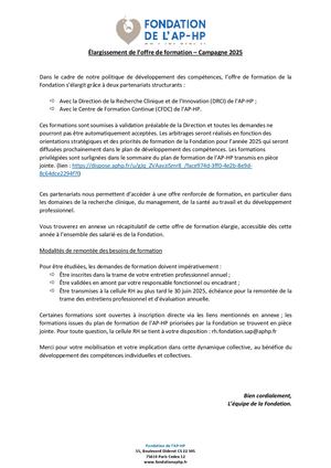 Note | Elargissement de l'Offre De Formation
