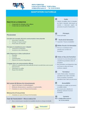 Adaptation Culturelle