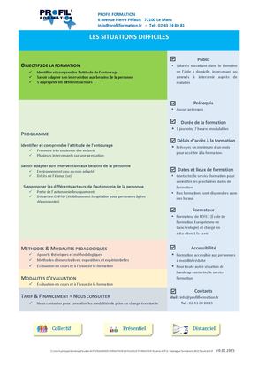 Les situations difficiles