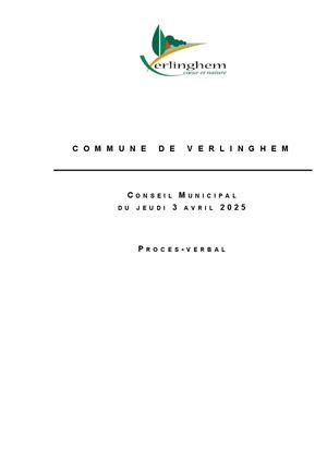 Procès-Verbal Conseil Municipal 03/04/2025