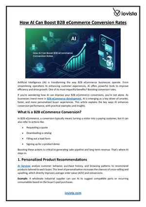 How AI Services Improve B2B eCommerce Conversion Rates