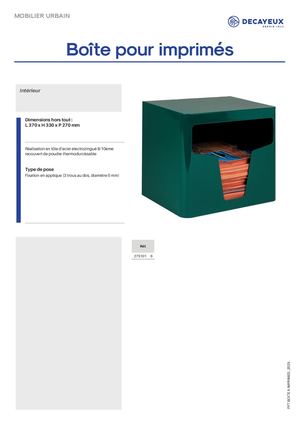 Boîtes à Imprimés 128 0519 00