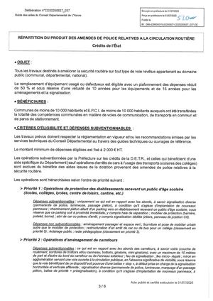 Répartition Du Produit Des Amendes De Police Relatives à La Circulation Routière