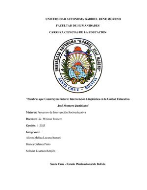 PROYECTO PALABRAS QUE CONSTRUYEN FUTURO: MENTES BRILLANTES