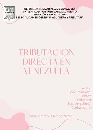tributacion directa en venezuela