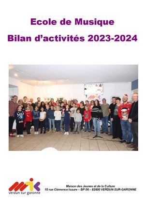 Bilan Ecole Musique 2024