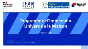 Programme Immersion Univers De La Maison Hdf Belgique 2025
