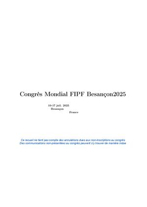Recueil Résumés Congresfipf2025