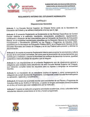 Reglamento Interno De Ensch