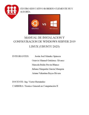 Manual De Instalacion De Win Server 2019 Y Linux