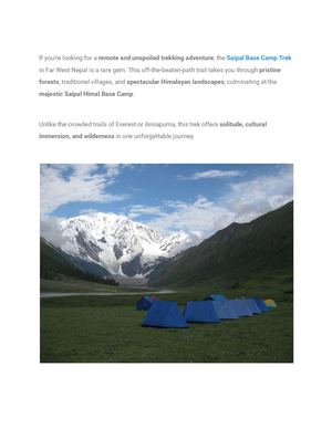 Saipal Base Camp Trek