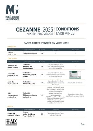 Exposition - Conditions Tarifaires