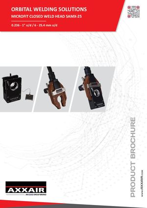 Axxair brochure SAMX-25 microfit closed weld head