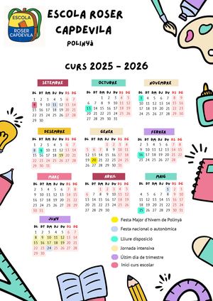 Calendari escolar curs 25-26