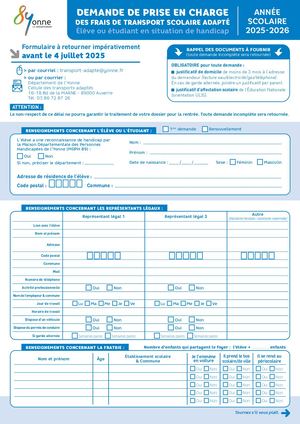 Formulaire D'inscription TESH 2023 - 2024