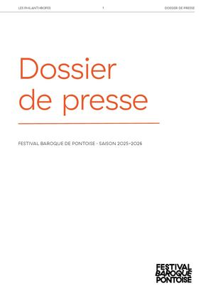Dossier de Presse - Les Philanthropes