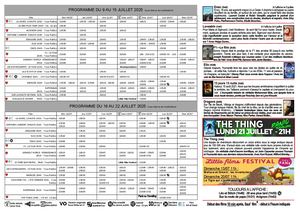 Programme du 9 au 22 juillet 2025 du cinéma Le Travelling d'Agde