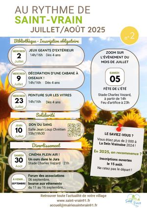 Au rythme de Saint-Vrain Juillet Aout 2025