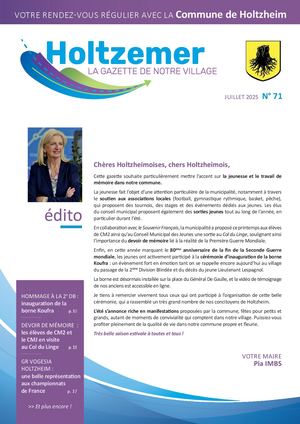 Gazette Holtzheim N° 71 Juillet 2025