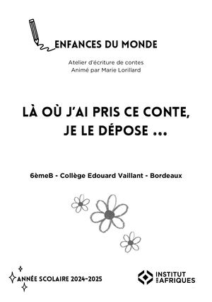 Là Où J’ai Pris Ce Conte, Je Le Dépose 6b