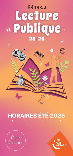 Horaires Été 2025 - Réseau Lecture publique du Pays de Craon