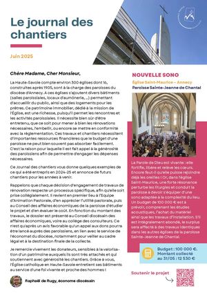 Le Journal Des Chantiers 2025