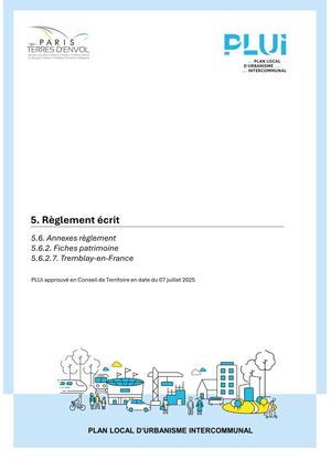 5 6 2 7 Fiche Patrimoine Tremblay En France