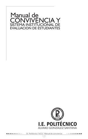 Manual De Convivencia I E Politécnico A G S Julio 16