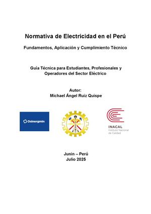 Normativa De Electricidad En El Perú