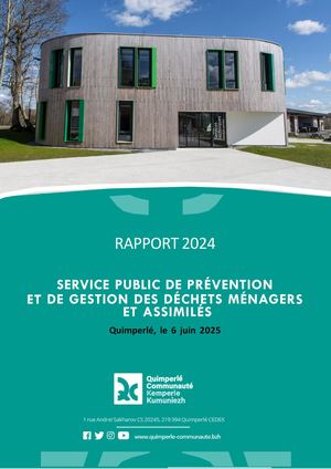 RAPPORT 2024 SERVICE PUBLIC DE PRÉVENTION ET DE GESTION DES DÉCHETS MÉNAGERS ET ASSIMILÉS