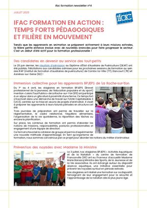 Newsletter Ifac formation juillet 2025