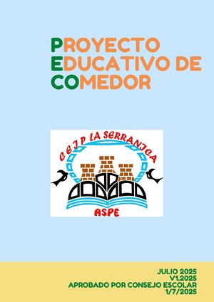Proyecto Educativo Comedor 2025 2026