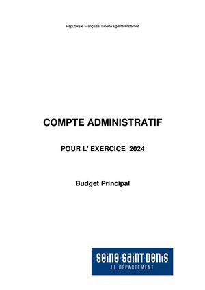 Maquette Votée Et Signée Ca24 Budget Principal