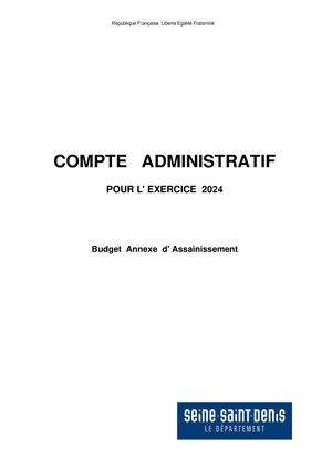 Maquette Votée Et Signée Ca 24 budget annexe