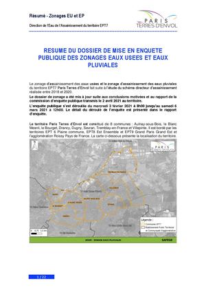 7 2 2 Resume Dossier De Zonage