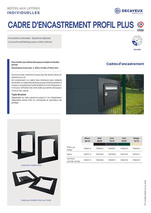 Cadre Profil Plus 183 0519 00