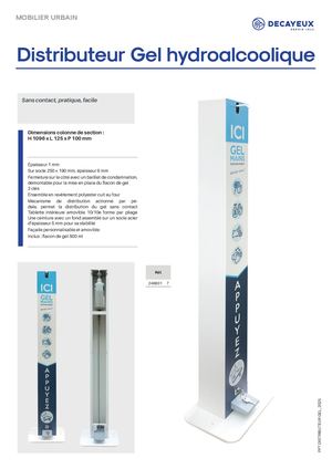 Distributeur Gel 389 0620 00