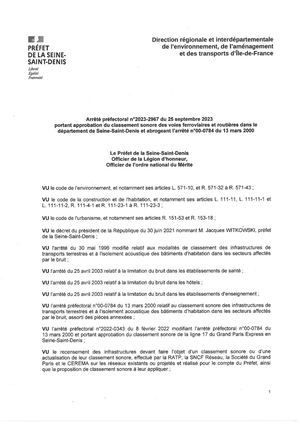 7 3 1 7 1 A Arrete Classement Sonore Infra Terrestres